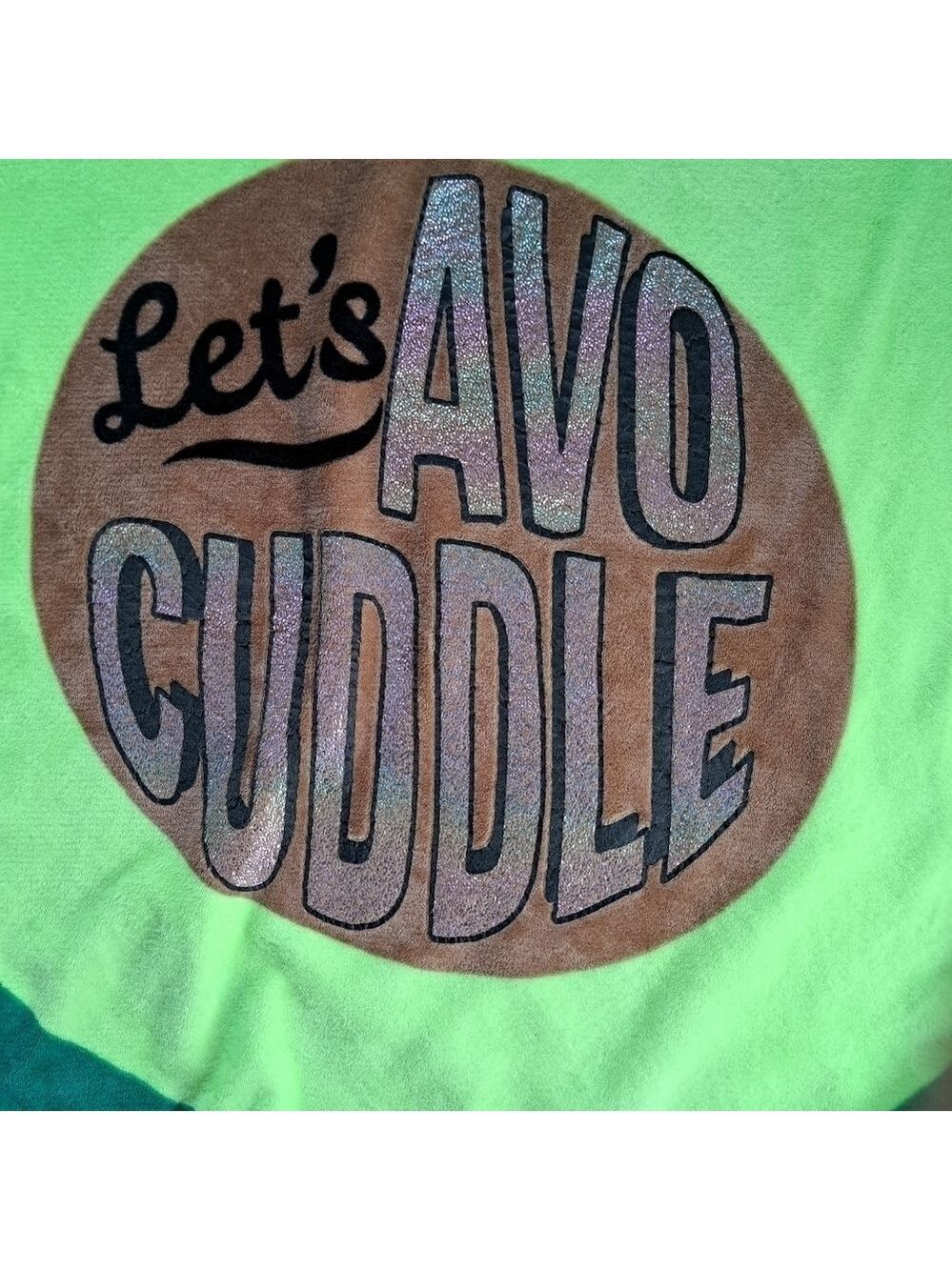 JUSTICE LET'S AVO CUDDLE fleece snuggle throw sleep sack Avocado Teens Tweens - Picture 7 of 10